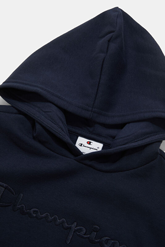 Lacivert Relax Kalıp Kapuşonlu Çocuk Sweatshirt 3