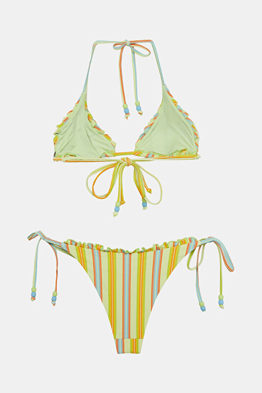Mavi Desenli Kadın Bikini 2