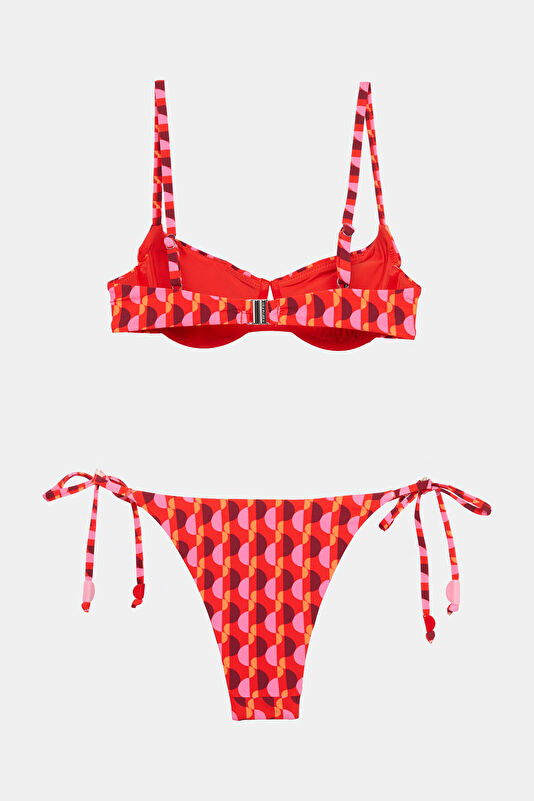 Kırmızı Desenli Kadın Bikini 2