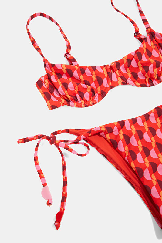 Kırmızı Desenli Kadın Bikini 3