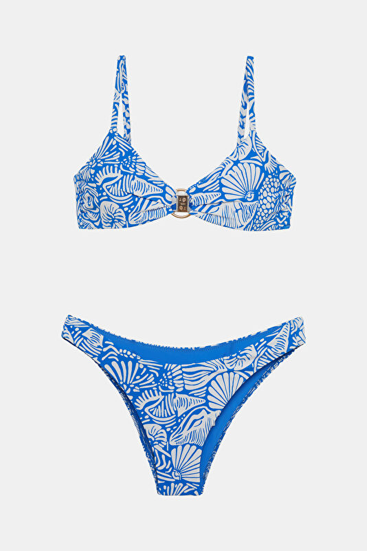 Sarı Desenli Kadın Bikini