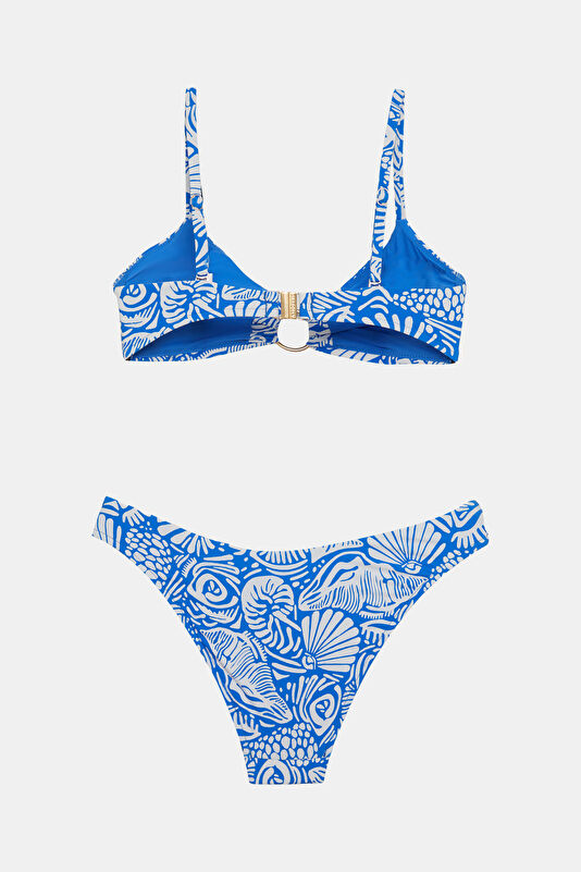 Sarı Desenli Kadın Bikini 2
