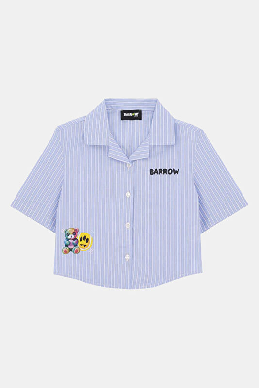Multicolored Patterned Crew Neck Kids Shirt