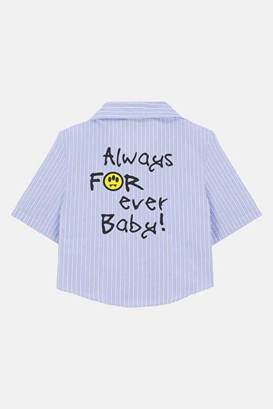 Multicolored Patterned Crew Neck Kids Shirt 2