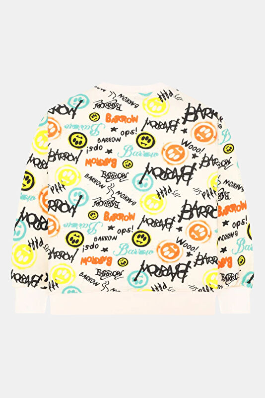 Krem Kapuşonlu Çocuk Sweatshirt 2