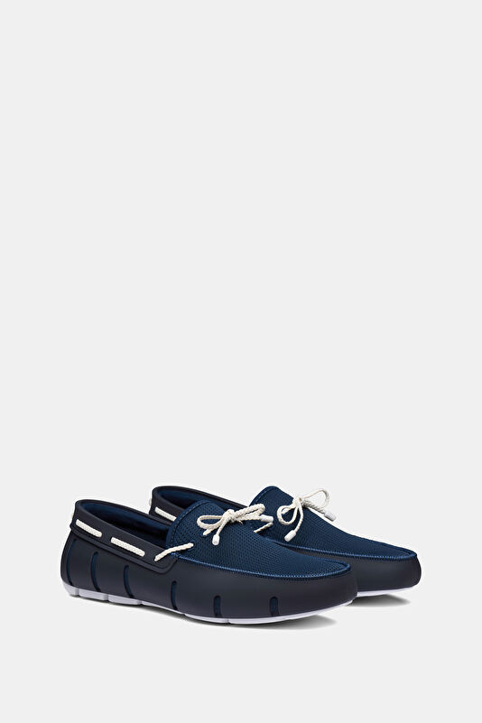 Braided Lace Loafer Navy Blue Men's Shoes 2