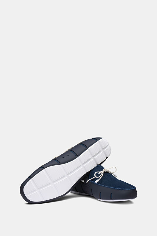 Braided Lace Loafer Navy Blue Men's Shoes 4