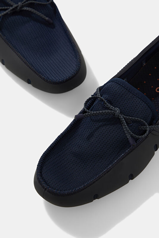 Braided Lace Loafer Navy Men's Shoes 4