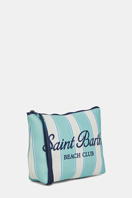 Aline Beach Stripes Aqua Striped Patterned Bag 2
