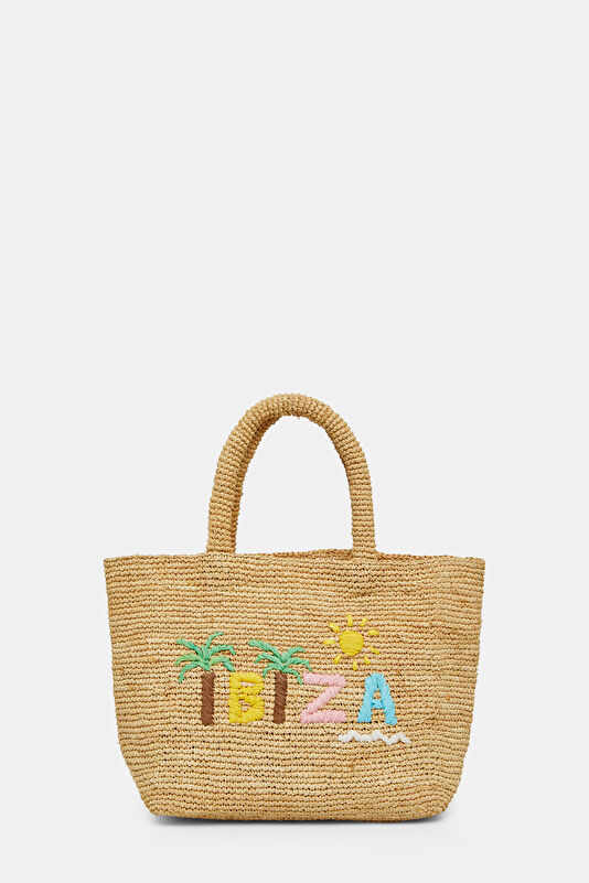 Raffia Beach Mid Beige Bag 2