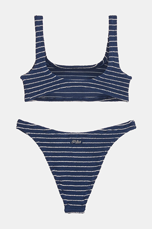 Lacivert Çizgili Kadın Bikini 2
