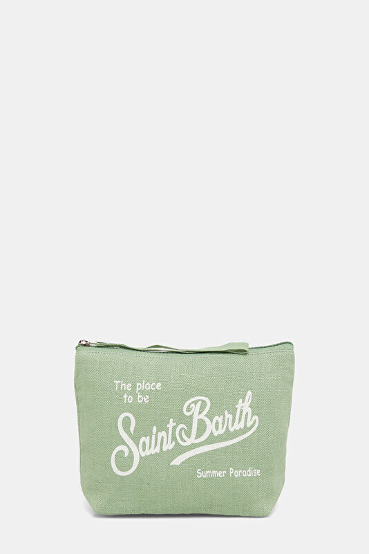 Aline Linen Aqua Bag