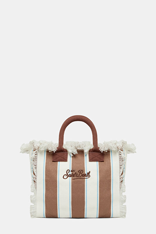 Light Brown Striped Bag