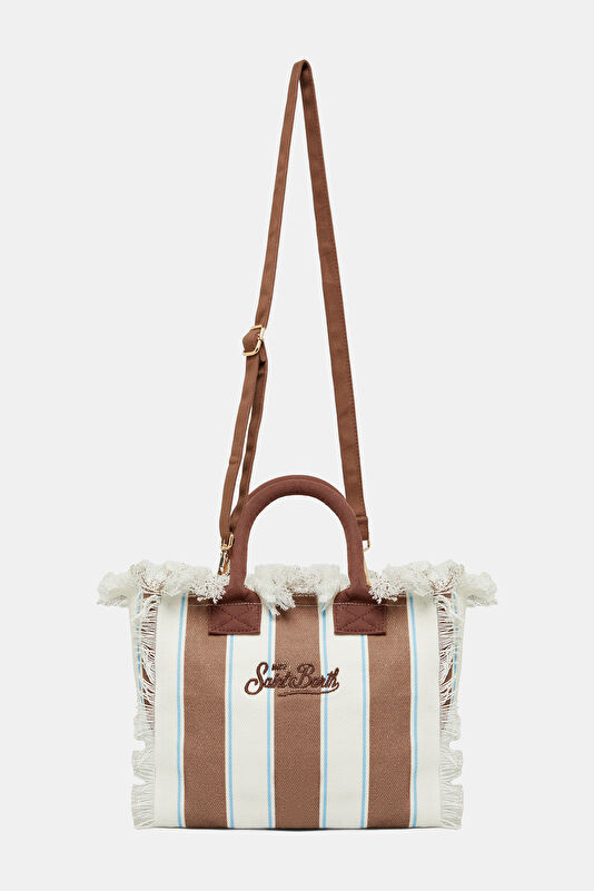 Light Brown Striped Bag 2