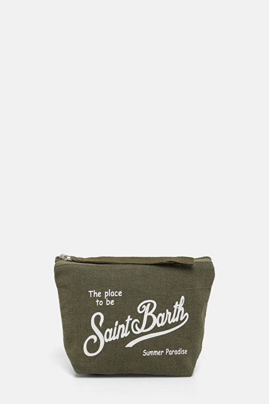 Aline Linen Khaki Bag