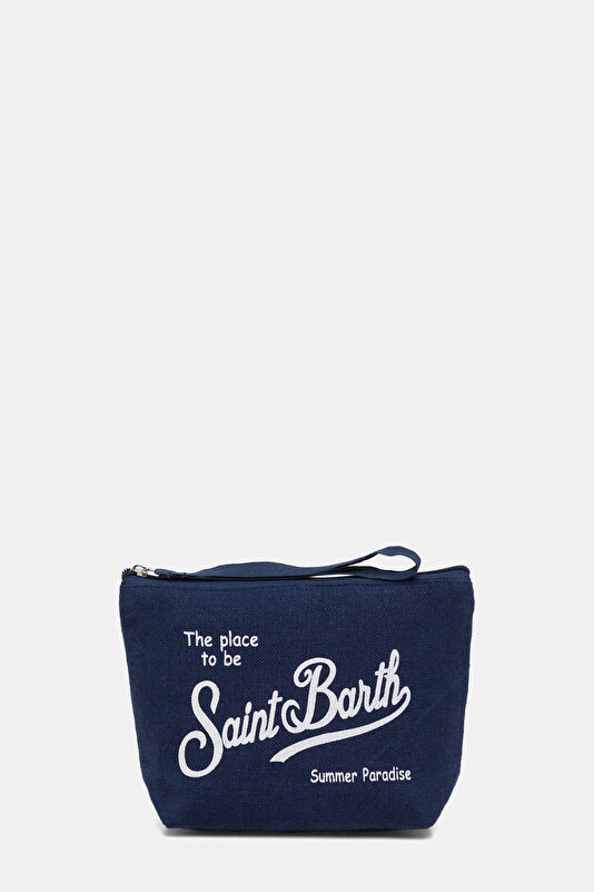 Aline Linen Navy Blue Bag