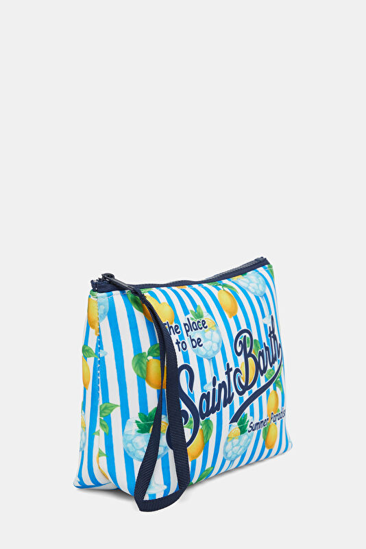 Aline Gin Tonic Lemon Stripes Blue Patterned Bag 2