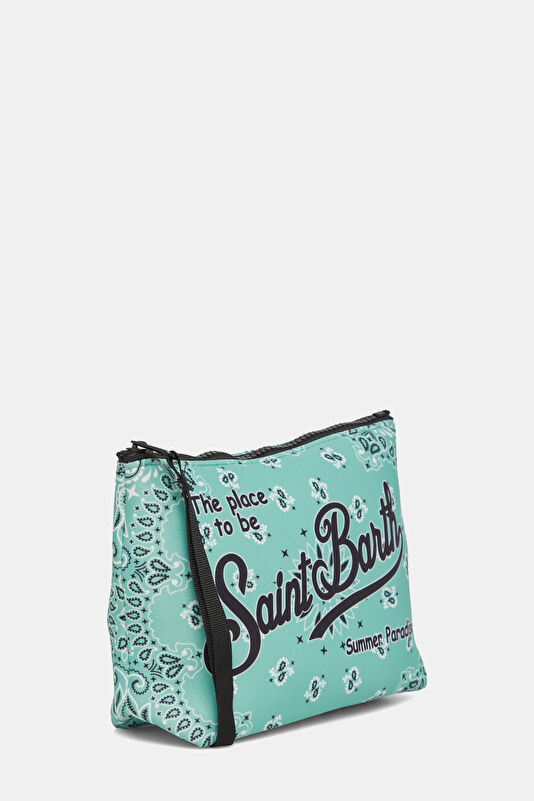 Aline Bandanna Round Aqua Patterned Bag 2