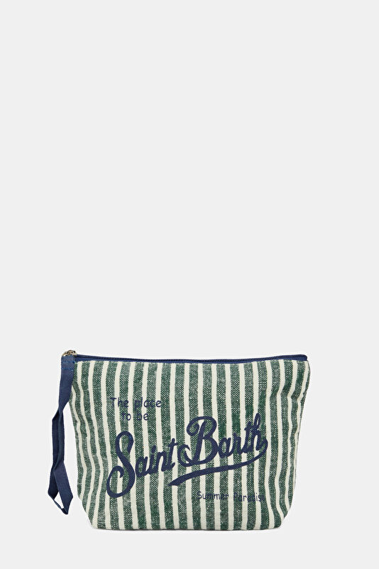 Aqua Striped Bag