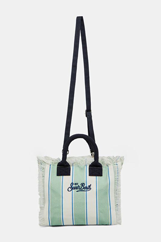 Aqua Striped Bag