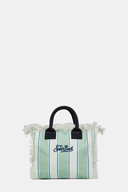 Aqua Striped Bag 2