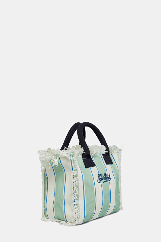 Aqua Striped Bag 3