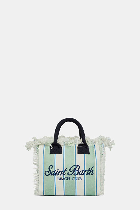 Aqua Striped Bag 4