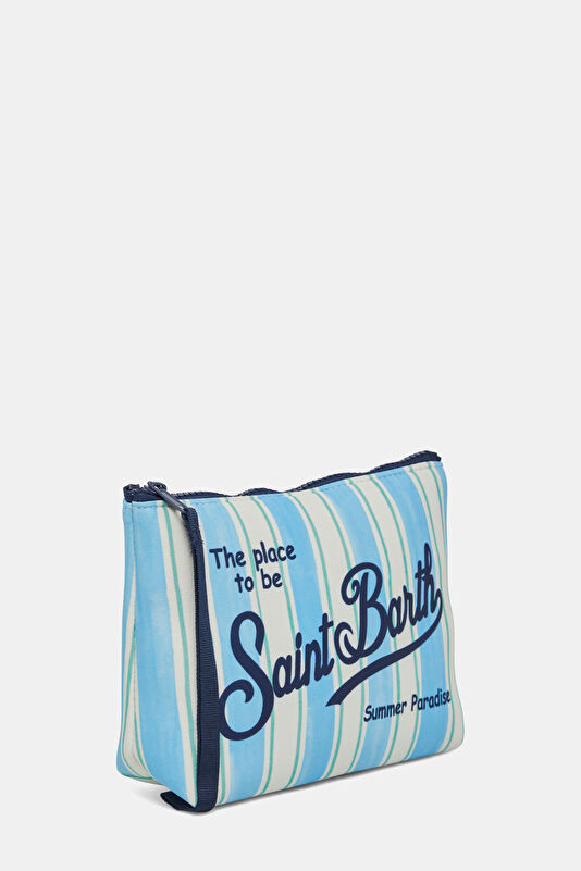 Aline Big Stripes Light Blue Striped Patterned Bag 2