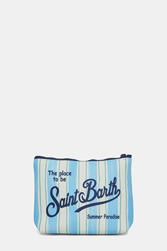 Aline Big Stripes Light Blue Striped Patterned Bag 3