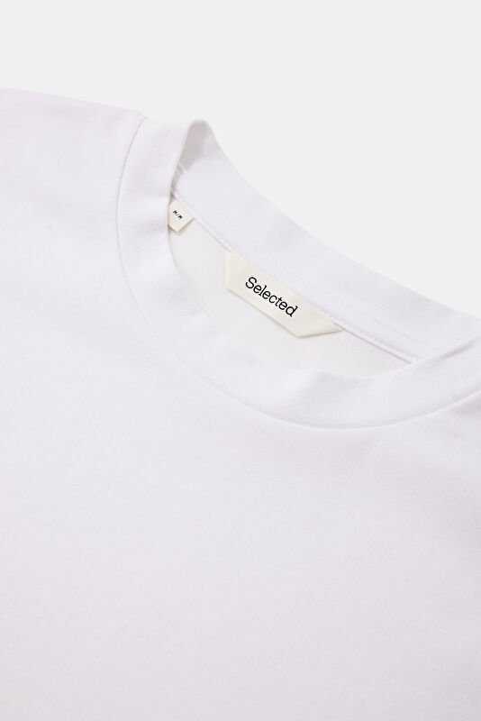 Relax Fit White Crew Neck Printed Men's T-Shirt 3