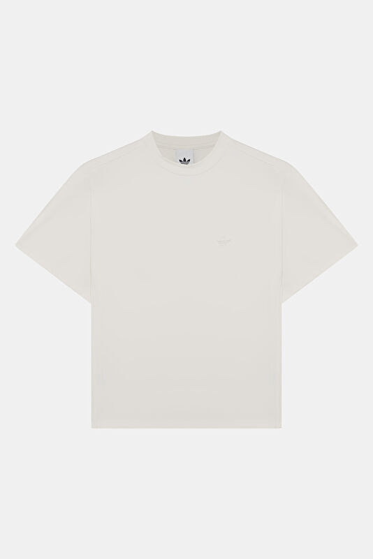 Beyaz Dik Yaka Kadın T-Shirt