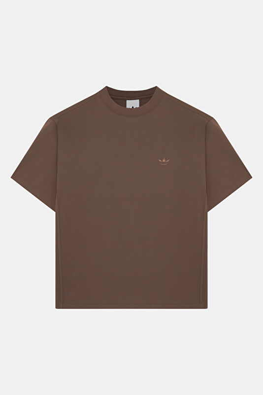 Koyu Kahve Dik Yaka Kadın T-Shirt