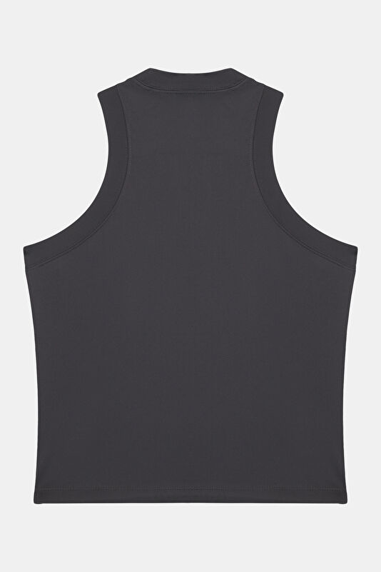 Siyah Dik Yaka Kadın T-Shirt 2