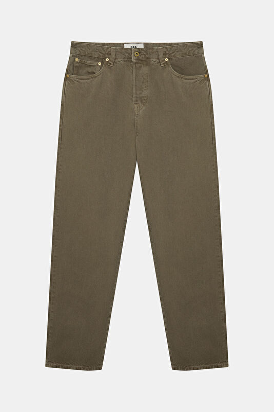 Relax Kalıp Bej Loose Erkek Jean Pantolon