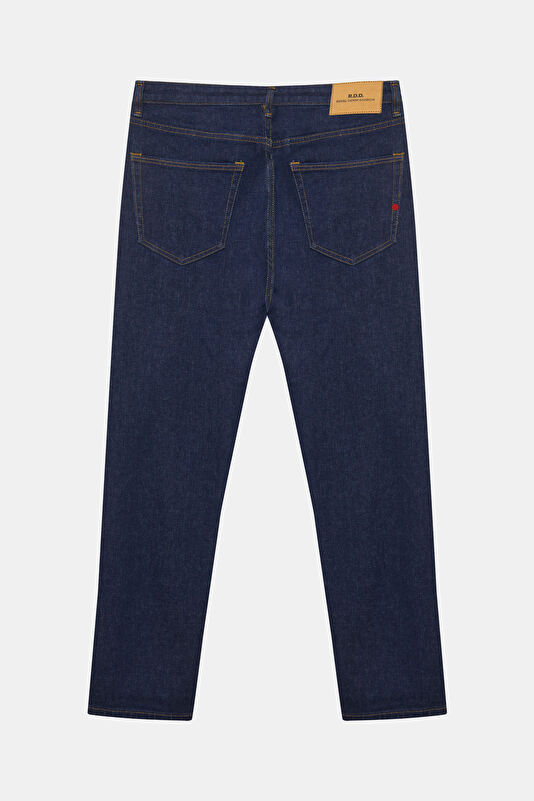 Relax Fit Indigo Straight Leg Cotton Elastane Men's Jeans 2