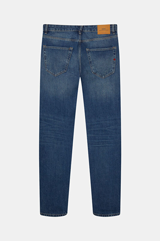 Relax Kalıp İndigo Regular Erkek Jean Pantolon 2