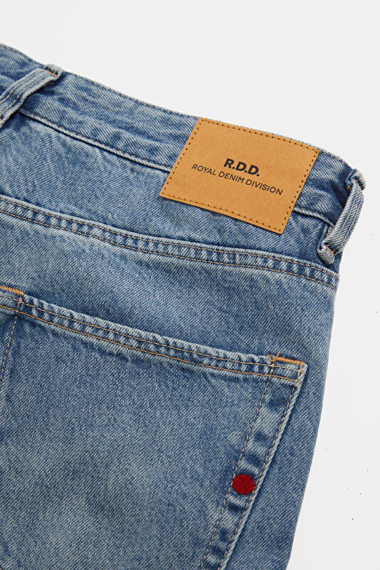 Relax Kalıp İndigo Slim Fit Liyosel Pamuk Erkek Jean Pantolon 4