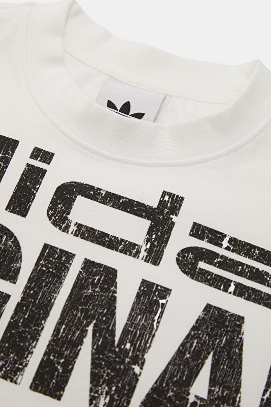 Duck Gfx  Relax Kalıp Beyaz Bisiklet Yaka Baskılı Erkek T-Shirt 3