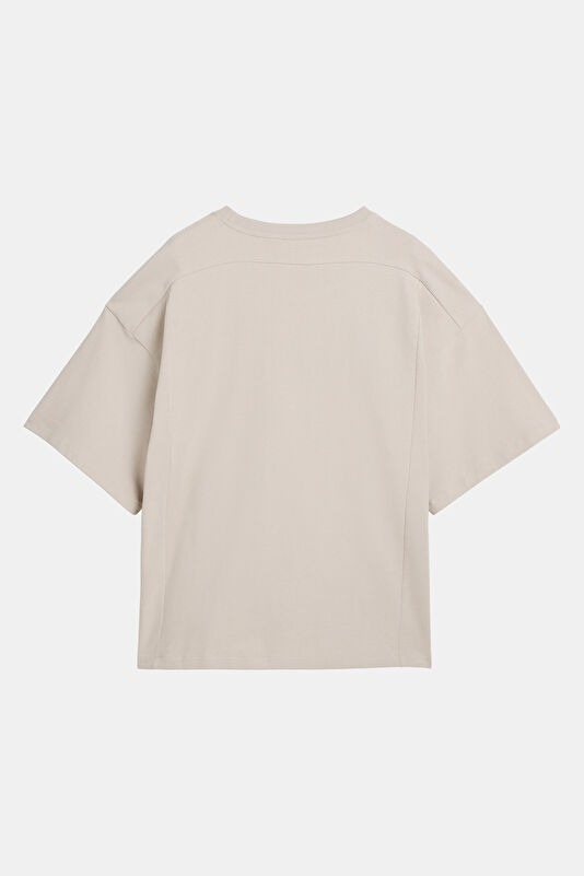 X Entire Studios Açık Gri Uniform Oversized Erkek T-Shirt 2