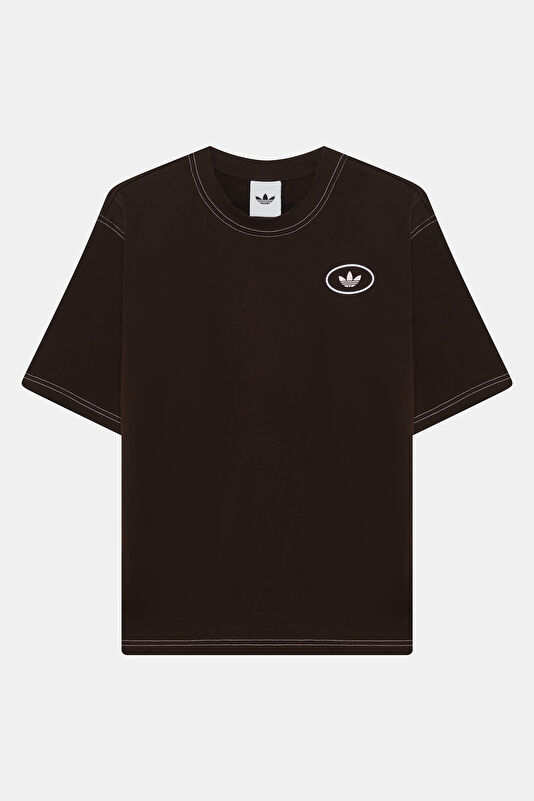 Shoemaker Relax Fit Dark Brown Crew Neck Printed Men's T-Shirt