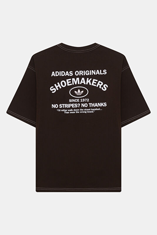 Shoemaker Relax Fit Dark Brown Crew Neck Printed Men's T-Shirt 2