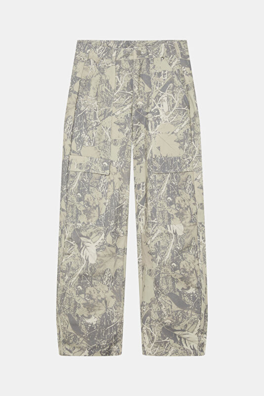 Relax Kalıp Gri Wide Leg Erkek Pantolon