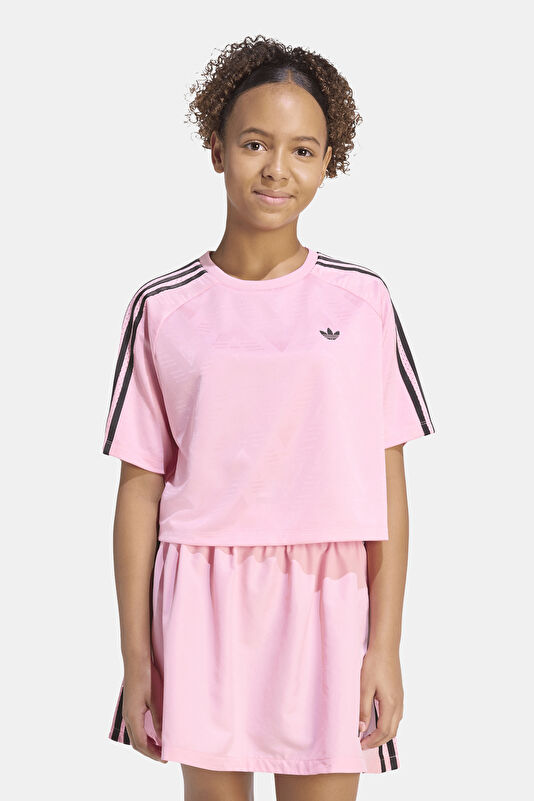 Pembe Bisiklet Yaka Çocuk T-Shirt 2