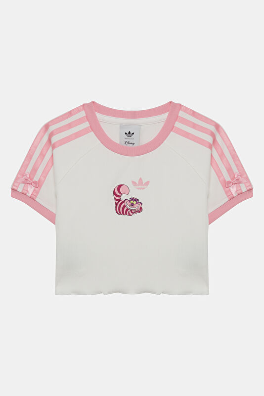 Beyaz Bisiklet Yaka Kadın T-Shirt