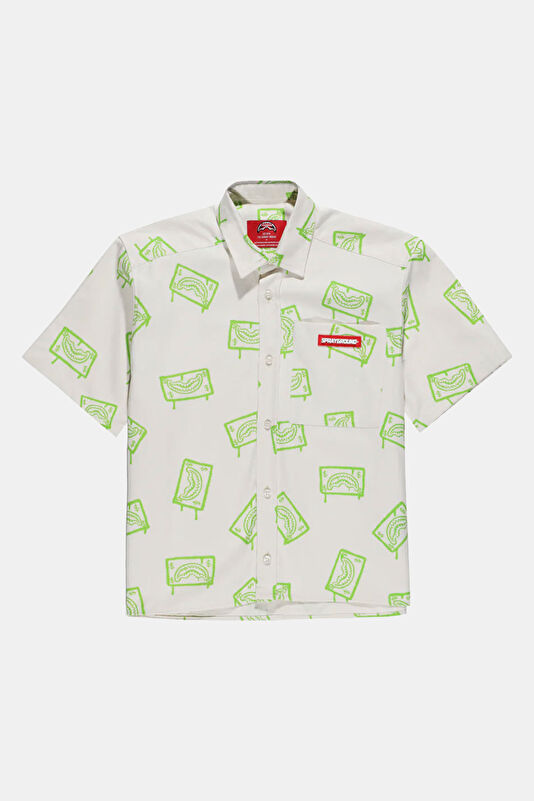 Beige Patterned Kids Shirt