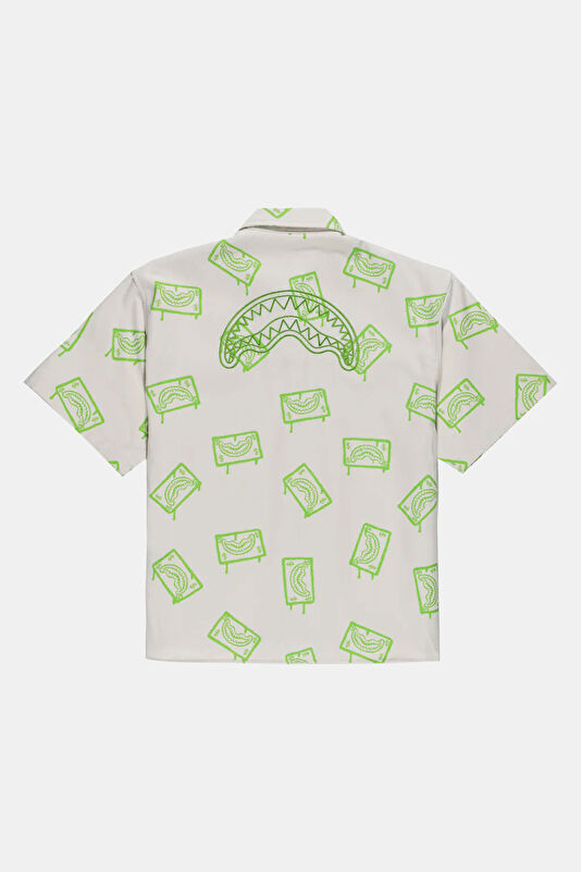 Beige Patterned Kids Shirt 2