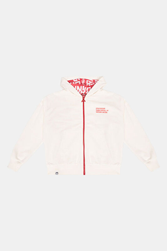 Krem Kapuşonlu Çocuk Sweatshirt