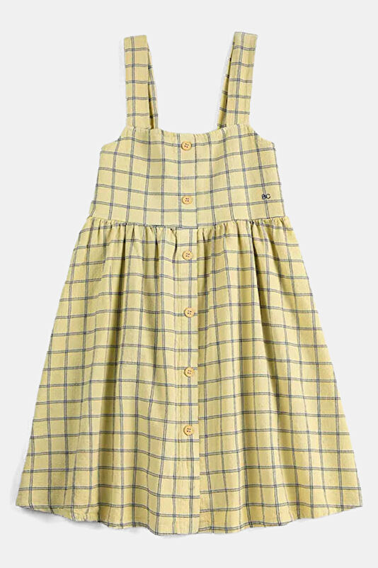 Yellow Patterned Mini Children's Dress