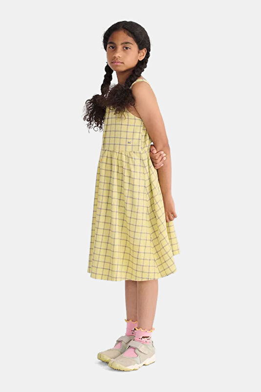Yellow Patterned Mini Children's Dress 2