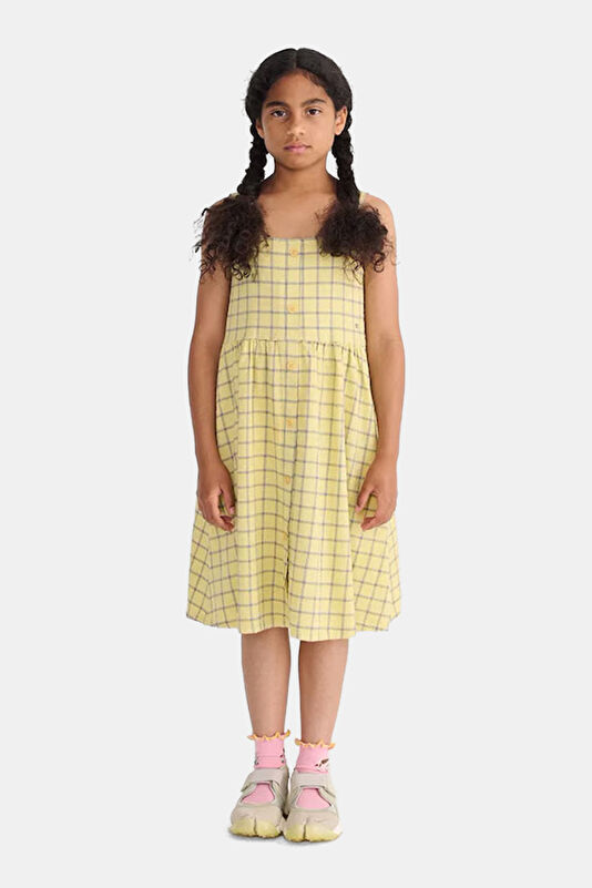 Yellow Patterned Mini Children's Dress 4